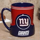 New York Giants 20 Ounce Game Time Sculpted Logo Relief Coffee Mug