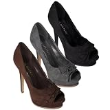 Liliana by Journee Co Womens Peep Toe Platform Pump
