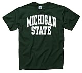 Michigan State Spartans Adult Classic Arch T-Shirt (Green, X-Large)