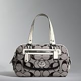 AUTHENTIC COACH BONNIE SIGNATURE SATCHEL (BW/BW)