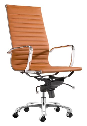 Leatherette Office Chair - Lider Hi Back Office Chair - Zuo Modern - 205194