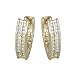 14K Yellow Gold 1/2 ct. Channel Set Diamond Huggie Earrings