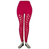 Fuchsia Diamond Cut Sexy Footless Legging Tights
