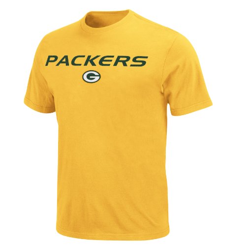 NFL Men's Green Bay Packers Line Of Scrimmage IV Short Sleeve Tee (Gold, Large)