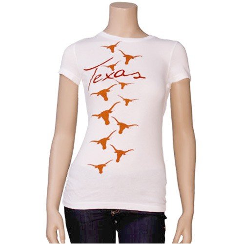 My U Texas Longhorns Ladies White Elemental T-shirt