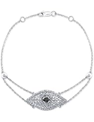 Victoria Kay 1/2ct White and Black Diamond Eye Evil Bracelet in Sterling Silver (J-K, I2-I3)