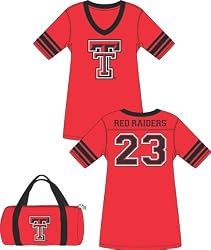 Texas Tech Football Jersey - Nightshirt in a Bag