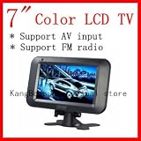 7 inch analog tv,Support FM radio ,AV input ,color LCD tv,portable monitor,portable tv