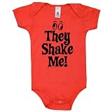 They Shake Me Baby One-Piece, Red, 12-18 Months