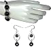 Bracelet and Earring Set Sterling Silver and Onyx Gemstones Jewelry 39 Grams (brclts014)