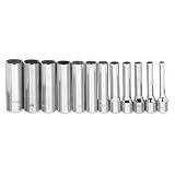 WILLIAMS 12 Piece 1/4" Drive Deep 6 Point Socket Set on Clip Rail (MSMD12HRC) 1/4"ドライブ ディープソケットセット 6