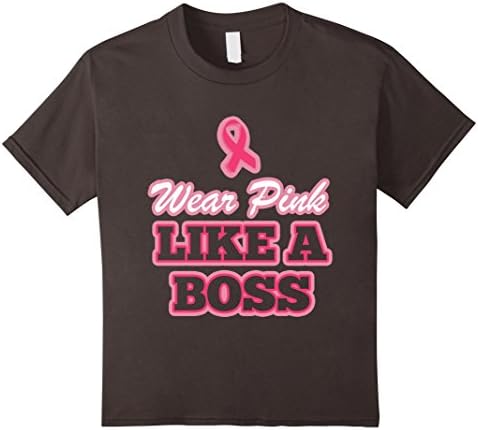 Kids Wear Pink Like A Boss Breast Cancer Awareness Support Shirt 10 Asphalt