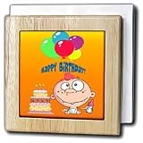Edmond Hogge Jr Birthdays Birthday Boy and Cake Tile Napkin Holders