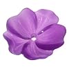 Lucite Vinca Flowers Matte Dark Amethyst Purple Light Weight 14mm (6)