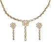 Romantic Gifts - Multi Color Cubic Zirconia Gold Plated Earring and Necklace Set (kns1416)