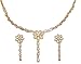 Romantic Gifts - Multi Color Cubic Zirconia Gold Plated Earring and Necklace Set (kns1416)