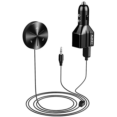 Bluetooth receiver, aukey bluetooth car kit with 3-port…
