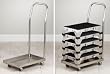 CLINTON STAINLESS STEEL STOOLS Cart for stacking stools(sold separately) Item# SS-199