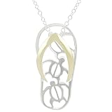 Sterling Silver Two-tone Sandal Necklace