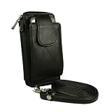 Womens Leather Cell Phone Case & Wallet with Shoulder Strap in a Variety of Colors (Fits Smart Phones)