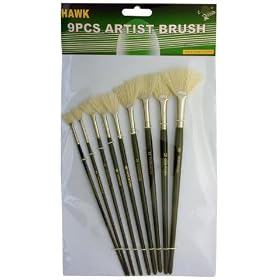 0-16 ARTIST'S FAN BRUSH 9-PIECE SET
