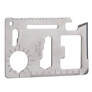 11 in 1 Multi Emergency Survival Pocket Knife Tool Credit Card Steel