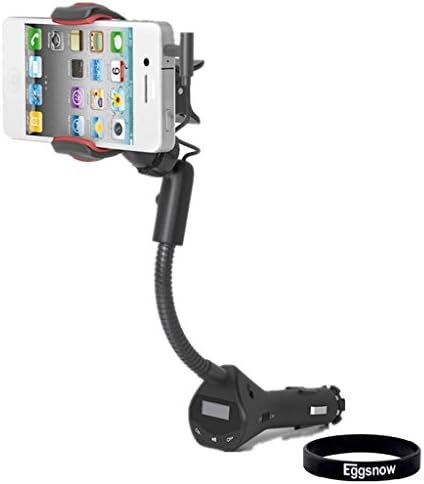 Eggsnow Universal Car Cradle Holder Clamp with Single USB Charger for iPhone 6 (4.7)/Plus (5.5)/5S/5C, Samsung Galaxy S5/S4/S3/Note 4/3, Google Nexus 5/4, LG G3,Blackberry - Retail Packaging - Black