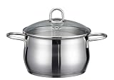 ELO 67620 Platinum Stainless Steel Tri Ply Bottom 5-1/2-Quart Chef's High Stock Pot Sauce Pot with Glass Lid