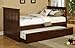 Wooden Daybed with Trundle Contemporary Style in Cherry