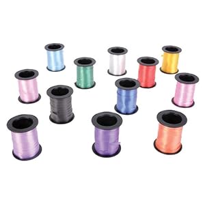 Curling ribbon assortment 60FT rolls (1 Dozen) - Bulk