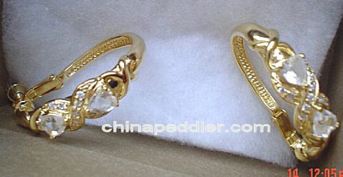 Lenox Crystal Heart Hoop Earrings new in box