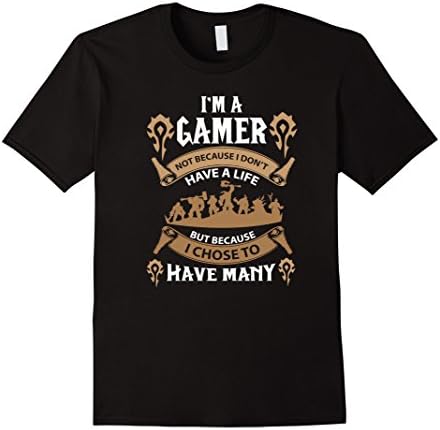 Men's I'm a gamer not because i don't have a life Large Black