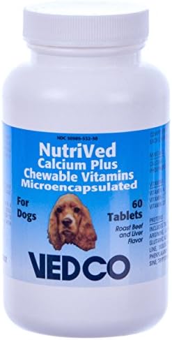 NutriVed Calcium Plus Chewable Vitamins for Dogs 60 Chewable Tablets