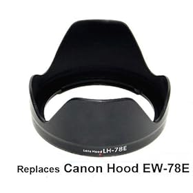 RinbowImaging Lens Hood for Canon EF-S 15-85mm f/3.5-5.6 IS lens replaces EW-78E, MSRP USD14.99