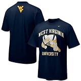 Nike West Virginia Mountaineers Navy Blue Old School Football T-shirt
