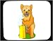 Decorated Mouse Pad with kettle, dog, steam, canine