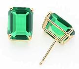14k 10x8mm Emerald Cut Mount St. Helens earring XE69MS