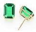 14k 10x8mm Emerald Cut Mount St. Helens earring XE69MS