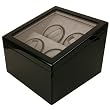 Quad Watch Winder For Four Automatic Watches 4 Mode Settings Timer Black Finish