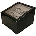Quad Watch Winder For Four Automatic Watches 4 Mode Settings Timer Black Finish