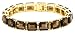 Yellow Gold Overlay Sterling Silver Smoky Quartz Rectangular-Cut Bracelet, 7.25