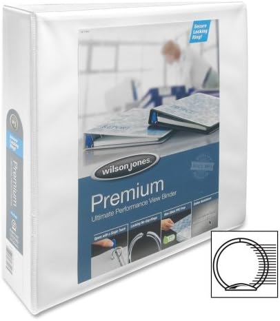 Wholesale CASE of 15 - Acco/Wilson Jones CleanView Locking View Binders-Round Ring View Binder,2" Capacity,11"x8-1/2",White