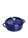 STAUB Shallow Wide Round Cocotte, 6 Qt, Dark Blue