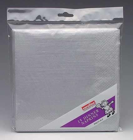 Childrens Toyshop  Toys : Catering Tableware | Napkins 40cm Silver