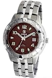 Aigle - A48191 -Montre Homme - Acier Chrom� - Quartz Analogique - Dateur - Cadran chocolat - Bracelet Acier Chrom�