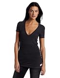 True Religion Women's V Neck Burnout Tee