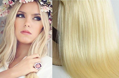 18" Inch U-tipped Pre Bonded Kertain Fusion?Hairup Human Hair Extensions 100s,#613 Platinum Blonde [1 Set Weight: 40-50 Grams,120-150 Gram for Full Head Volume Set]