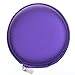 Case Star Earphone handsfree headset HARD EVA Case - Clamshell/MESH Style with Zipper Enclosure, Inner Pocket, and Durable Exterior + Silver Climbing Carabiner With Case star cellphone bag (PU Leather Earphone Case-Purple)