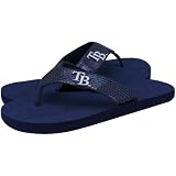 MLB Tampa Bay Rays Navy Blue Sequin Strap Flip Flops (7/8)