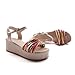 Carol Shoes Womens Platform Wedge Heel Open Toe Sandals Shoes